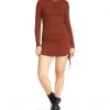 Steve Madden Dresses # 1 Crush Long Sleeve Adjustable Rib Knit Mini Dress