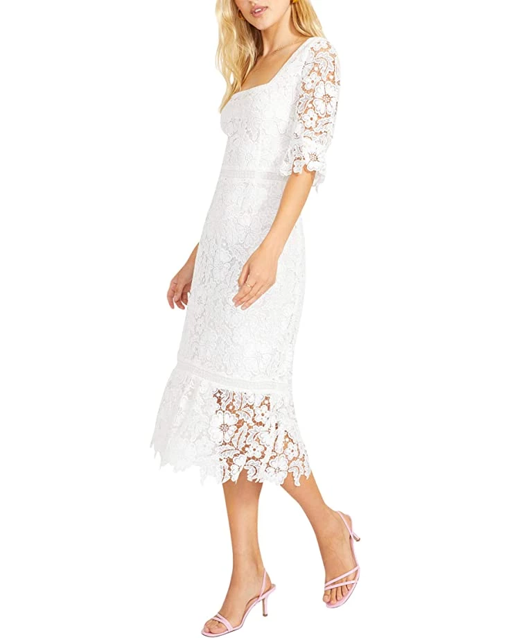 Steve Madden Dresses Did It My Way - Puff Sleeve Lace Midi Dress 2 Steve Madden Dresses Did It My Way - Puff Sleeve Lace Midi Dress - Image 2