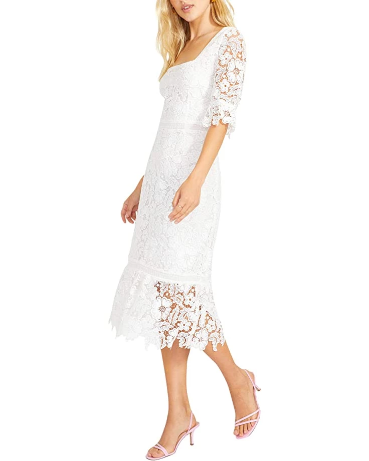 Steve Madden Dresses Did It My Way - Puff Sleeve Lace Midi Dress 4 Steve Madden Dresses Did It My Way - Puff Sleeve Lace Midi Dress - Image 4