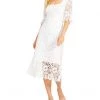 Steve Madden Dresses Did It My Way - Puff Sleeve Lace Midi Dress