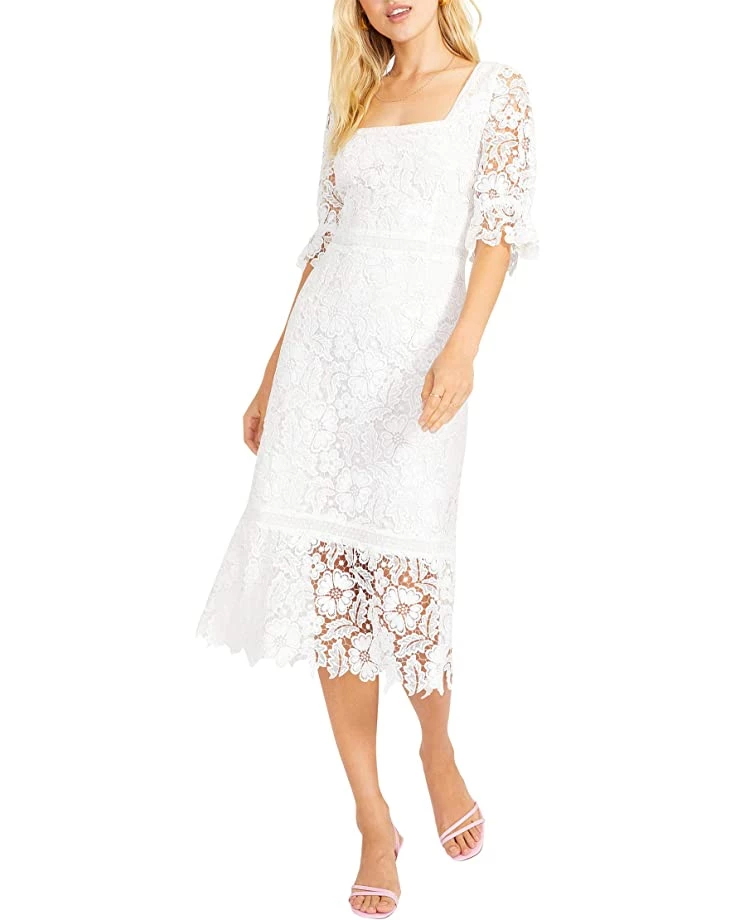 Steve Madden Dresses Did It My Way - Puff Sleeve Lace Midi Dress 1 Steve Madden Dresses Did It My Way - Puff Sleeve Lace Midi Dress
